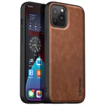 anccer Compatible for iPhone 12 Pro Max Case, [Ultra-Thin] [Anti-Fall] Soft TPU Leather Case Premium Material Slim Cover for iPhone 12 Pro Max 6.7 inch Case (Retro Brown)