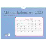 Väggkalender Burde 1700 Månadskalendern 2025