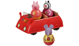 Peppa Pig Weebles Push Along Wobbily Car Space For 2 Weebles Figures Inside