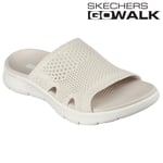 Skechers Womens Go Walk Sandals Sliders Lightweight Elation Natural White 141425