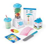 Melissa & Doug Smoothie + Shakes Blender Set | Toddler toys | Wooden toys | Toy kitchen | Play kitchen | Kitchen accessories | Play food | Toys for 2 year old boy or girl | Gift for boy or girl