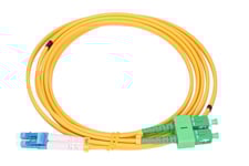 Extralink PATCHCORD SC/APC-LC/UPC SM G.652D DUPLEX 1M InfiniBand och fiberoptisk kabel 2x SC 2x LC FTTH Gul