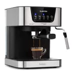 Klarstein Arabica Espresso Machine - Power: 1050 Watts, 15 Bar, 1.5-Litre Water Tank, LED Digital Display, Washable Drip Tray, Movable Frothing Nozzle, Removable Water Tank, Stainless Steel