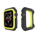 Apple Watch Series 4 40mm silikonplast skydds skal till klocka - Svart/ Gul Flerfärgad