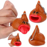 Funny Poo Squeeze Emoticon Toy Keychains Fun Little Tricky Prank
