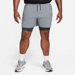 Nike Dri-FIT Stride Hybrid 5 tum shorts XXL herr grå löparshorts