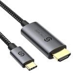 Syncwire USB C to HDMI Cable [4K 60Hz Gold Plated] - Nylon Braided Type-C 3.1 Thunderbolt 3 HDMI Cable for MacBook Pro/Air, iPad Pro 2020, Galaxy S20/S10, Dell XPS 13/15 and More 1.8 m