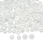 TOAOB 150 Sets Plastic White T8 Snap Button Fasteners Press Studs for DIY Clothes