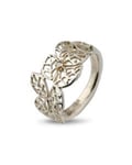 By Birdie Beech Leaves Ring i Sterling Sølv med Diamant