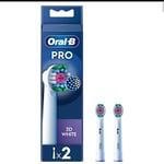 Oral-B 3D White Braun Electric Replacement Toothbrush Oral B Heads 2 Pack UK