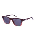 Lacoste Mens Square shaped acetate sunglasses L607SND men - Dark Red - One Size