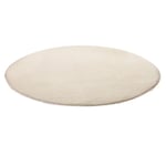 120 cm rund fluffig mjuk matta Anti-halk Golvmatta Matta Kudde Sovrumsinredning Beige White none