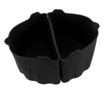 (Black)2Pcs Silicone Slow Cooker Liner With Pot Divider Good Protection 2