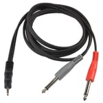 HQRP 6ft 1/8 3.5mm TRS to Dual 1/4 6.35mm TS Cable compatible with JBL EON15 G2