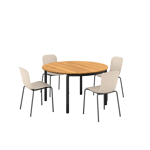 Patio Dining Table Ø133 + Patio Chair no. One S1