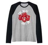 Open Heart Surgery Recovery Bypass The Beat Goes On Gift Raglan Baseball Tee