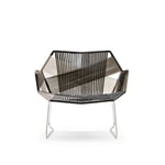 Moroso - Tropicalia Armchair Varnished With Arms,Woven Chord Transparent/Milk/Opaline