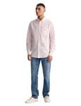 GANT Men's REG Oxford Banker Stripe Shirt, Light Pink, XL