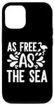iPhone 14 Pro as free as the sea flamingo Beach Retro Tropical Summer Case