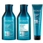 Redken Extreme Length Trio Shampoo + Conditioner 300 ml Leave In 150ml -