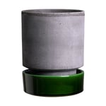 Bergs Potter Hoff kruka o18 cm, Raw Grey-Emerald Green