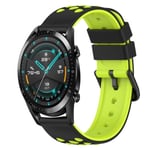Silicone armbånd til Huawei Watch GT 2 42mm - Sort/Grå