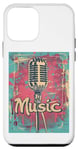 Coque pour iPhone 12 mini Microphone chanteur vintage rétro chanteur