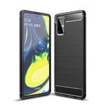 samsung Samsung A71 Carbon Fibre Case Black