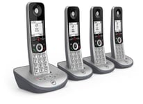 BT Advanced Z Cordless Landline House Phone with 100 Percent Nuisance Call Blocker, Digital Answering Machine, Quad Handset Pack