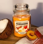 Large Yankee Candle Jar Coconut Peach Scented Fragrance Home Official Gift 538g