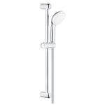 GROHE Tempesta 100 - Shower Rail Set (10 cm Hand Shower with 2 Spray Options, Anti-Limescale System, Silicone Ring, 60 cm Rail, Shower Hose 1.75 m, Min. Recommended Pressure 1.0 Bar), Chrome, 27598001