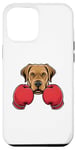 Coque pour iPhone 15 Plus Chien labrador amusant kickboxing ou boxe