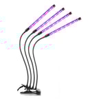 INF Växtlampa / växtbelysning med 4 flexibla LED-lysrör 1-pack