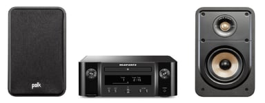 Marantz High-End WiFi /CD Micro Stereo Paket Svart med svarta högtalare