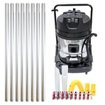 Kiam Gutter Cleaning System KV60-3 3000W Triple Motor Industrial Wet & Dry Vacuum Cleaner & Gutter Pole Kit (32ft (9.6m))