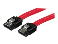 StarTech.com 12in Latching SATA Cable - SATA-kabel - Serial ATA 150/300/600 - SATA (R) till SATA (R) - 1 ft - latched - red - LSATA12 - SATA-kabel - Serial ATA 150/300/600 - SATA (R) till SATA (R) - 30 cm - haspet - röd - for P/N: 10P6G-PCIE-SATA-CARD, 2P6G-PCIE-SATA-CARD, 4P6G-PCIE-SATA-CARD, 6P6G-PCIE-SATA-CARD