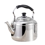 Cuasting Stainless Steel Kettle Whistling Tea Kettle Coffee Kitchen Stovetop Induction for for Home Kitchen Camping Picnic 4L