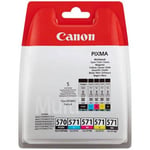 Canon PGI-570/CLI-571 5 Colour Ink Cartridge Multipack (0372C004AA/0372C004)