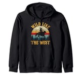 Wild Like The West Funny Rodeo Cowboy Western Country Music Zip Hoodie