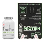 Oat Protein Bars Nut Free Mint Choc 12 x 55g + PHD L-Carnitine Caps DATED 09/22