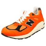 New Balance 990 Made In Usa Mens Orange Fashion Trainers - 7 UK