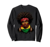 Juneteenth African American Black History Face Dreadlocks Sweatshirt