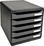 Exacompta Big-Box+ Skrivbordsbyrå, svart/silver