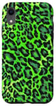 Coque pour iPhone XR Imprimé léopard vert, motif animal unique inspiré de la jungle
