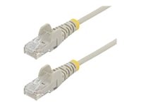 Startech.Com 2,5 M Cat6-Kabel - Tunn - Ej Hakfria Rj45-Kontakter - Grå - Patch-Kabel - Rj-45 (Hane) Till Rj-45 (Hane) - 2.5 M - Cat 6 - Hakfri - Grå