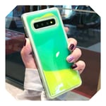 Luminous Neon Sand Cover For Samsung Galaxy S8 S9 S10 Plus Note 8 9 10 Pro Glow In The Dark Liquid Glitter Quicksand Cases-yellow-for samsung S9