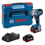 Bosch Professional boulonneuse sans-Fil GDS 18V-450 HC (Couple de Serrage 450 Nm, Couple de desserrage 800 Nm, avec 2 Batteries 5,0 Ah, L-BOXX)