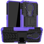 BAIDIYU Case for Nokia 5.4 Phone case, Shock absorption, bracket, drop resistance, TPU + PC double-layer design, suitable for Nokia 5.4.（Purple