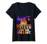 Womens Ain't No Church Like The One I Got Church Christian V-Neck T-Shirt