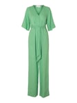 Viva 2/4 Long Linen Jumpsuit - Absinthe Green